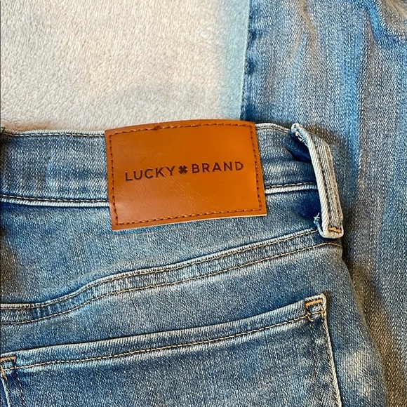 Lucky Brand Blue Skinny Jeans with Vintage Distressing - Picture 6 of 9